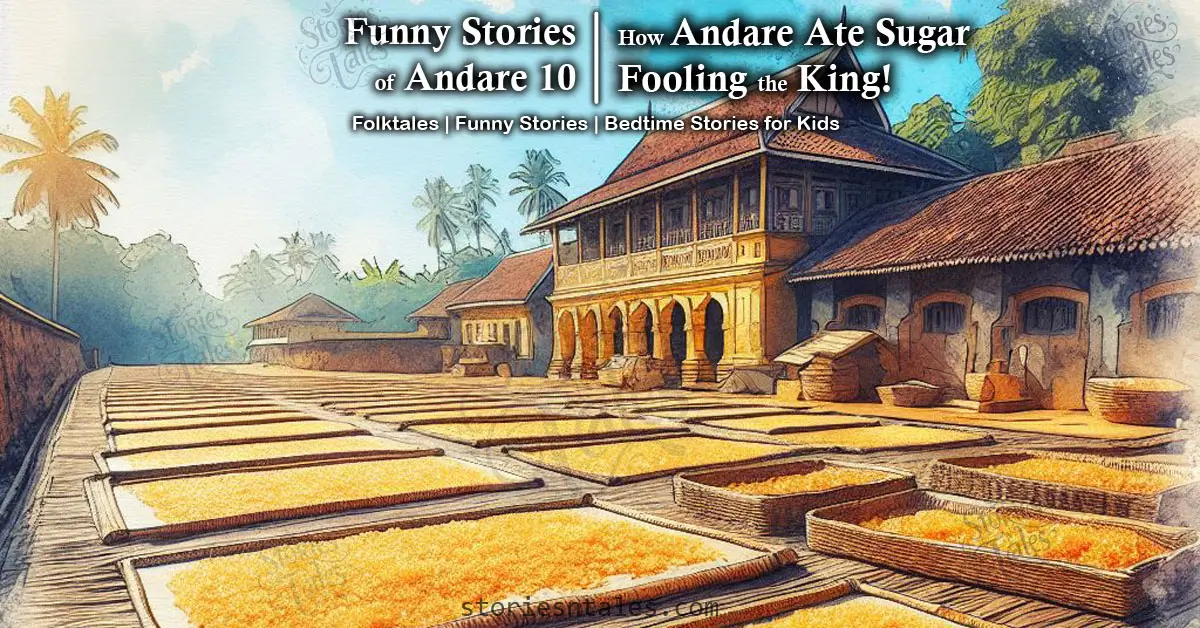 storiesntales.com - bedtime stories for kids - funny folktales - funny stories - stories for andare 10 - how andare ate sugar fooling the king