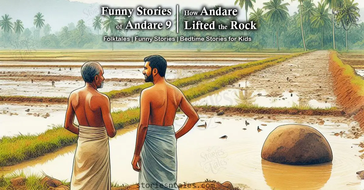 storiesntales.com - bedtime stories for kids - funny folktales - funny stories of andare - 9 - how andare lifted the rock