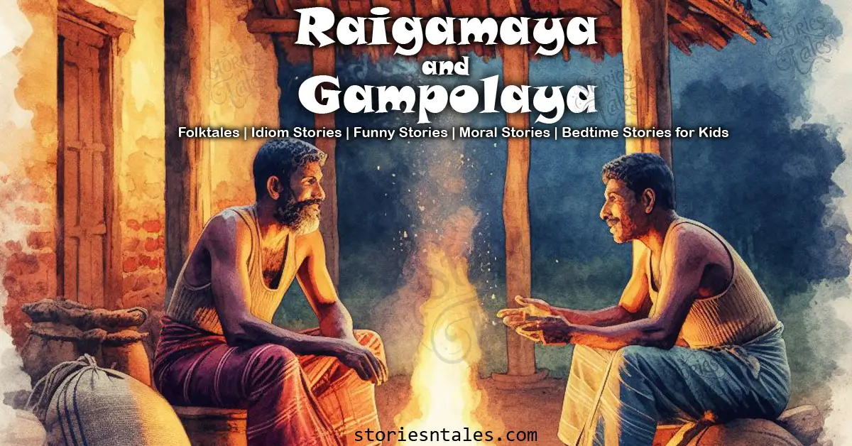 storiesntales.com - bedtime stories for kids - idiom stories - funny folktales - funny stories - moral stories - raigamaya and gampolaya