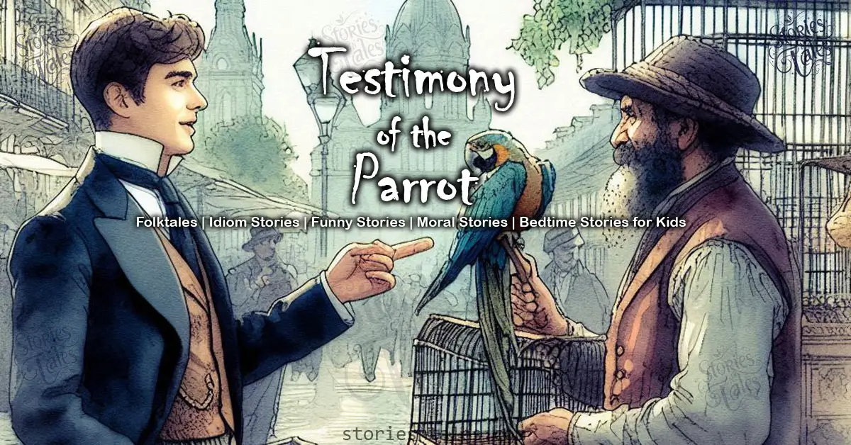 A man buys a parrot from a gypsy, as described in the idiom story "like the testimony of the parrot," brought to you by storiesntales.com, the free website for quality bedtime stories for kids, idiom stories, folktales, moral stories, folktale stories with moral lessons and more.