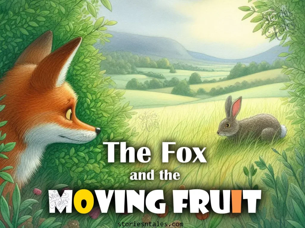 5 Animal Stories for Kids - The Fox and the Moving Fruit - storiesntales.com