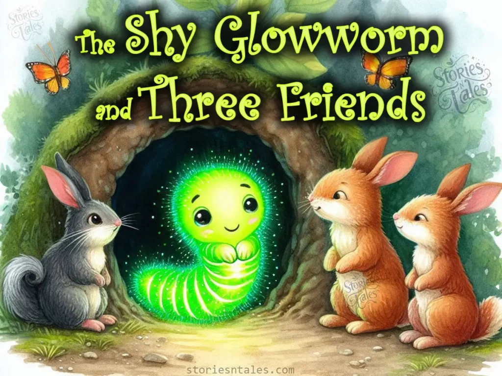 5 Animal Stories for Kids - The Shy Glowworm and Three Friends - storiesntales.com