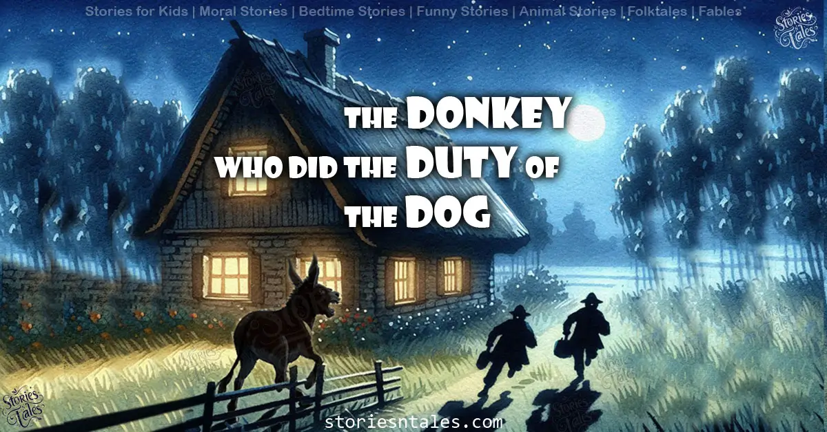 Storiesntales - Idiom Stories - The Donkey Who Did the Duty of the Dog