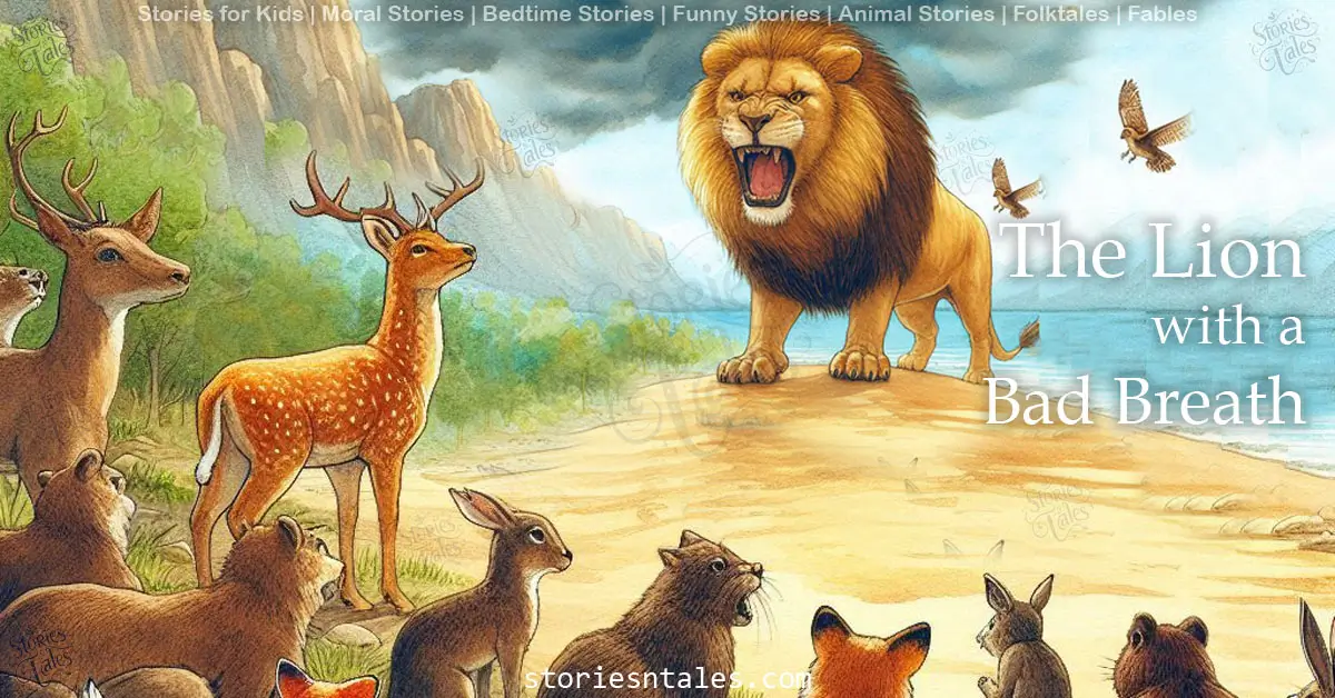 Storiesntales - Folktales with Moral Lessons - The Lion with a Bad Breath