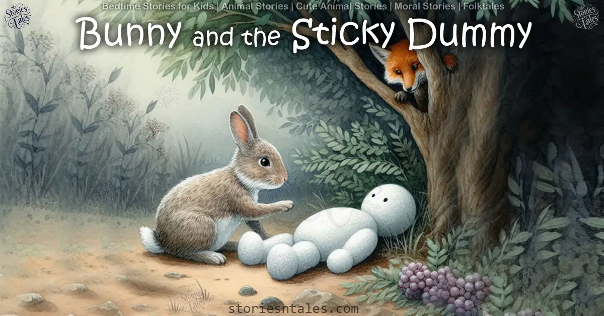 Moral Stories for Kids - Bunny and the Sticky Dummy - Bedtime Story - Storiesntales