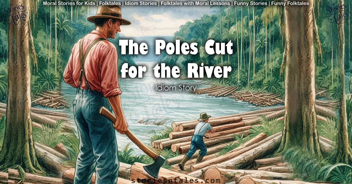 Idiom Stories - Like the Poles Cut for the River | storiesntales.com