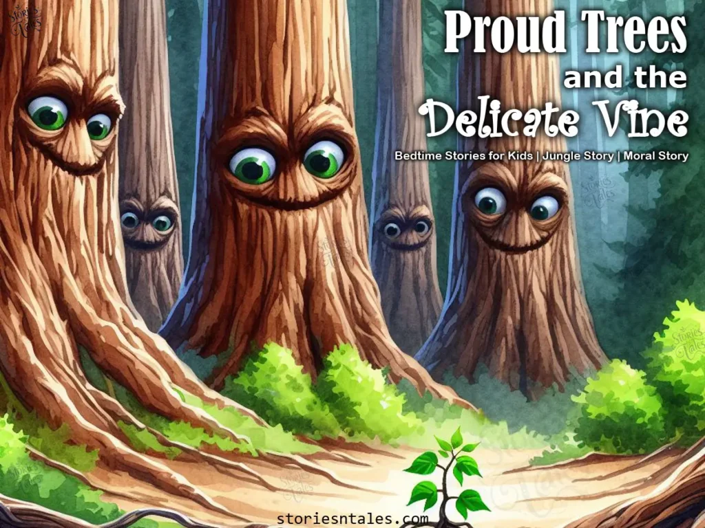 Bedtime Stories for Kids - Proud Trees and the Delicate Vine - storiesntales.com