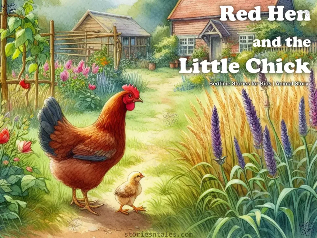 Bedtime Stories for Kids - Red Hen and the Little Chick - storiesntales.com