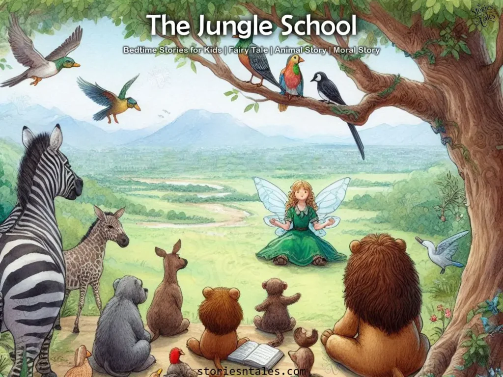 Bedtime Stories for Kids - The First Jungle School - storiesntales.com